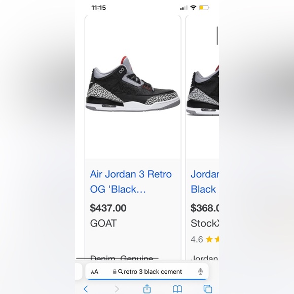 Retro 3 Jordan’s cement - Picture 3 of 5